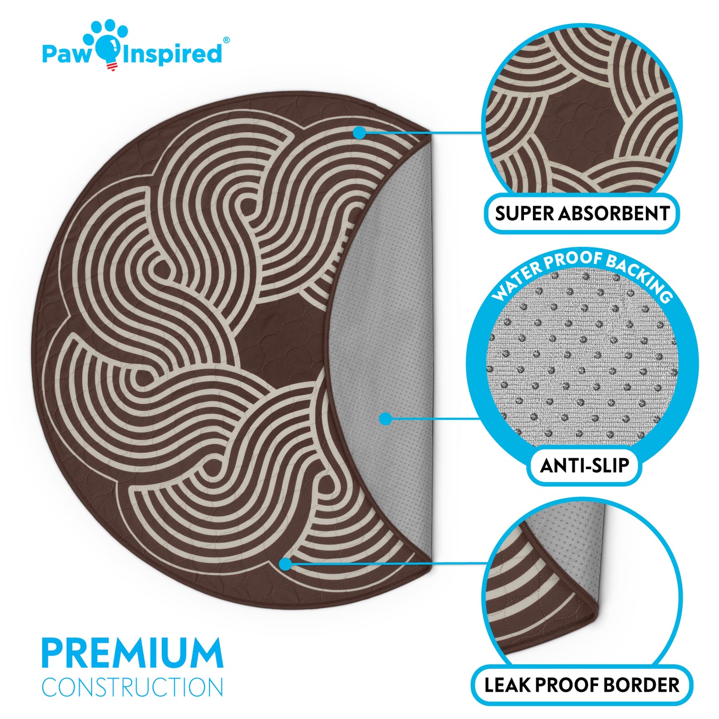 Round Designer Dog Pads