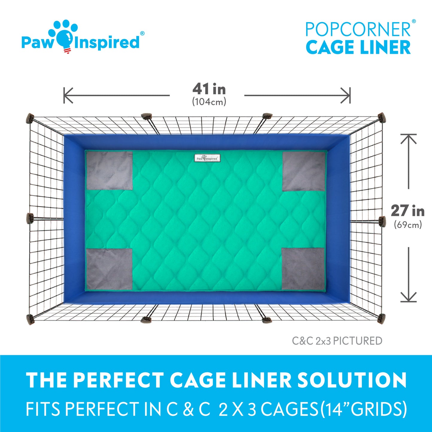 PopCorner® Washable Guinea Pig Cage Liners