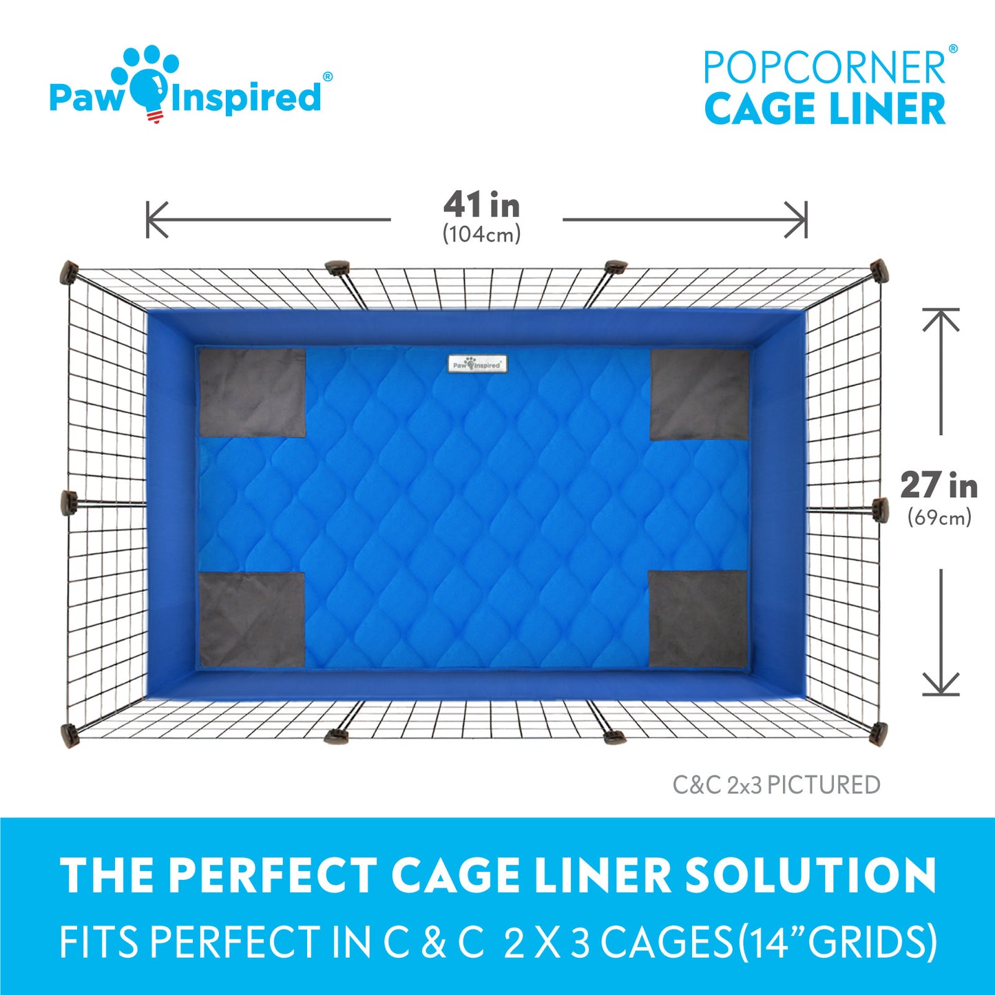 PopCorner® Washable Guinea Pig Cage Liners