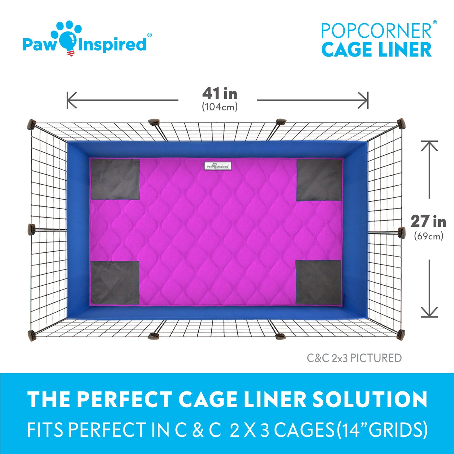 PopCorner® Washable Guinea Pig Cage Liners