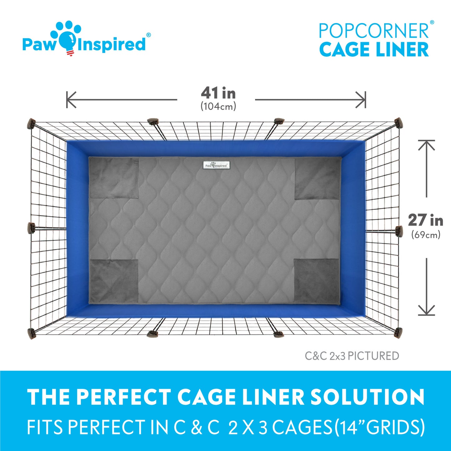 PopCorner® Washable Guinea Pig Cage Liners