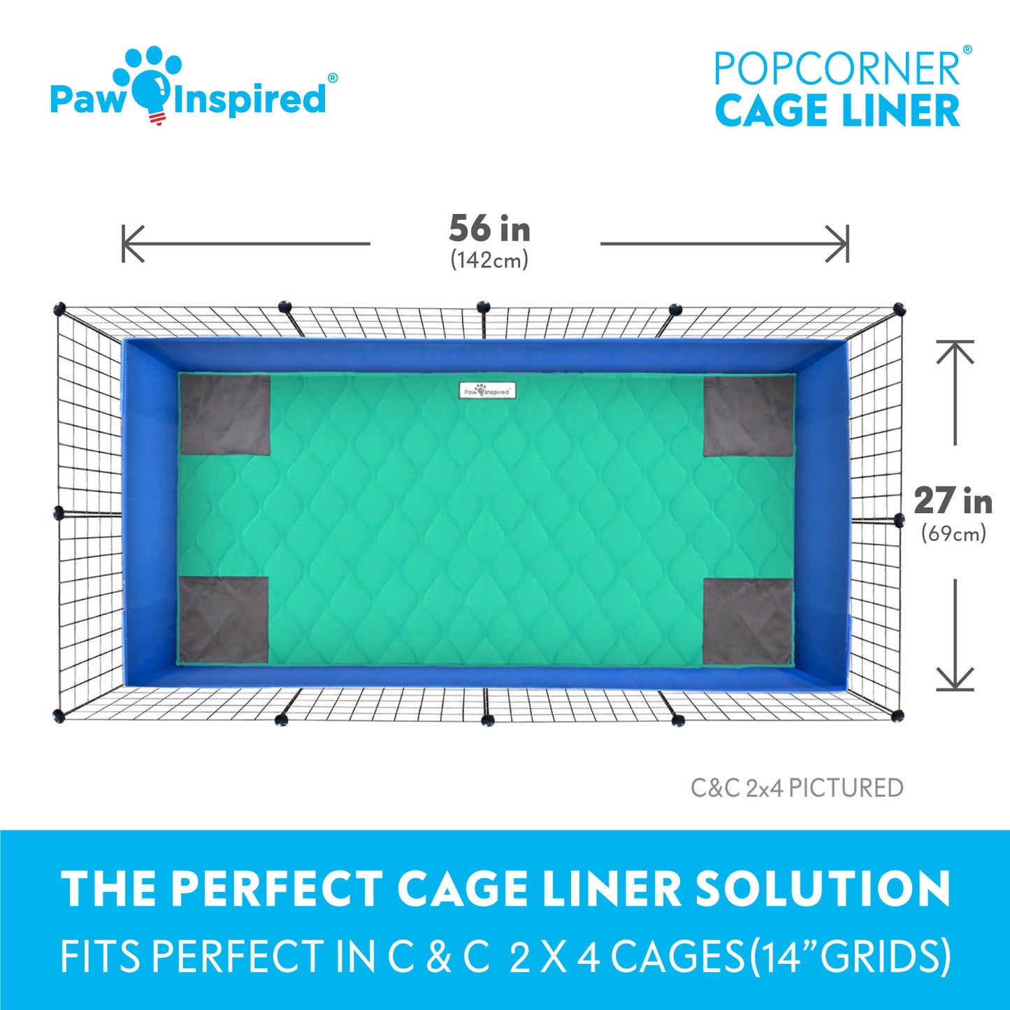 PopCorner® Washable Guinea Pig Cage Liners