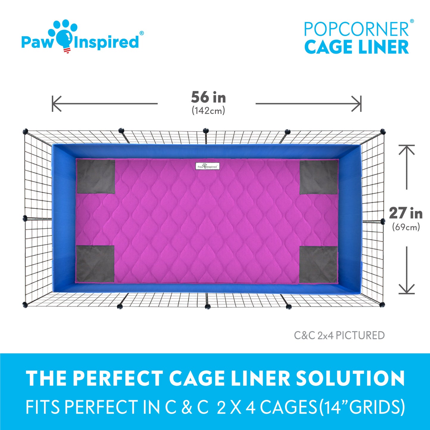 PopCorner® Washable Guinea Pig Cage Liners