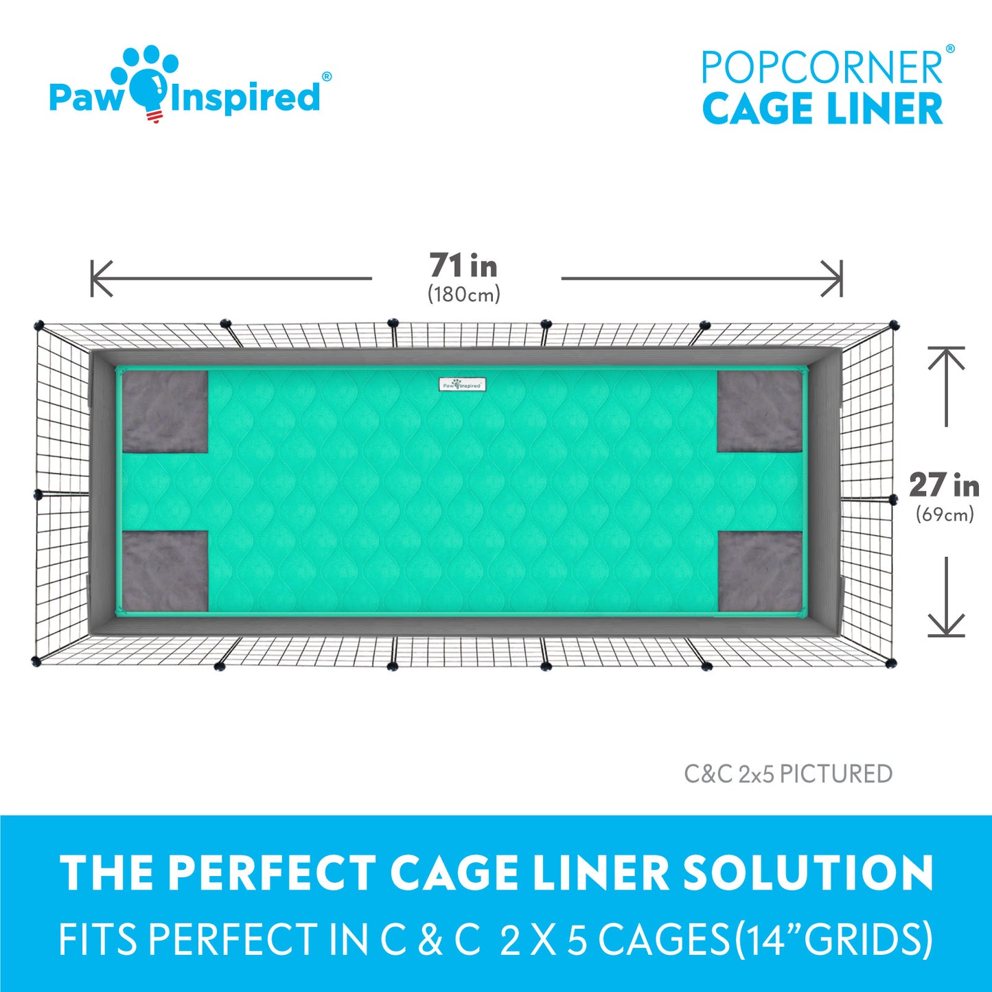 PopCorner® Washable Guinea Pig Cage Liners