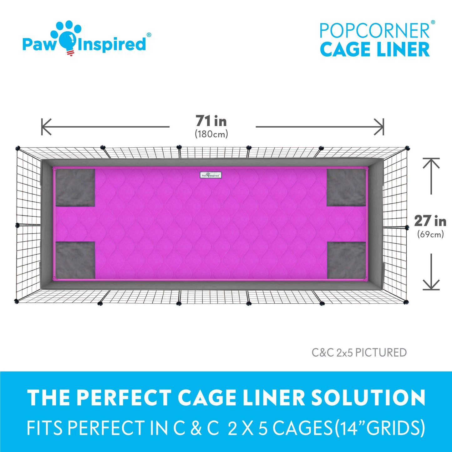 PopCorner® Washable Guinea Pig Cage Liners