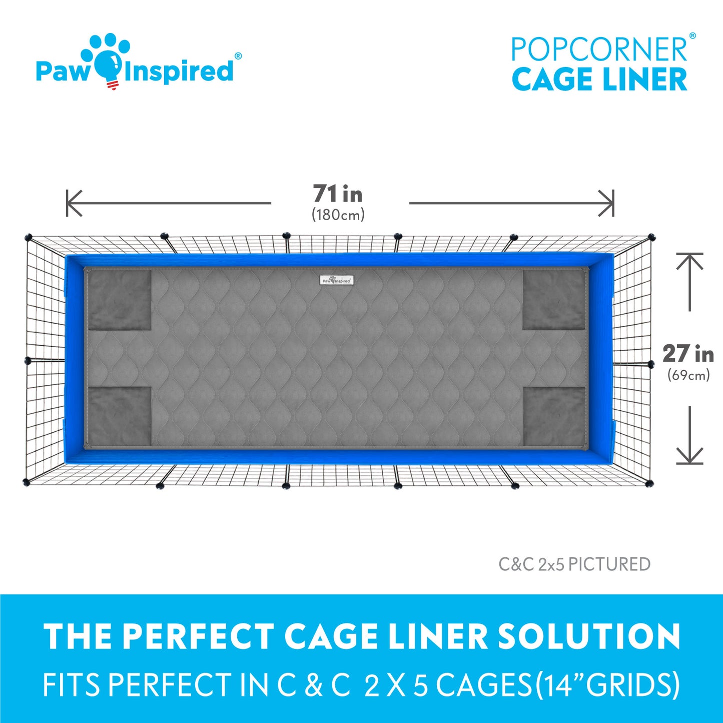 PopCorner® Washable Guinea Pig Cage Liners