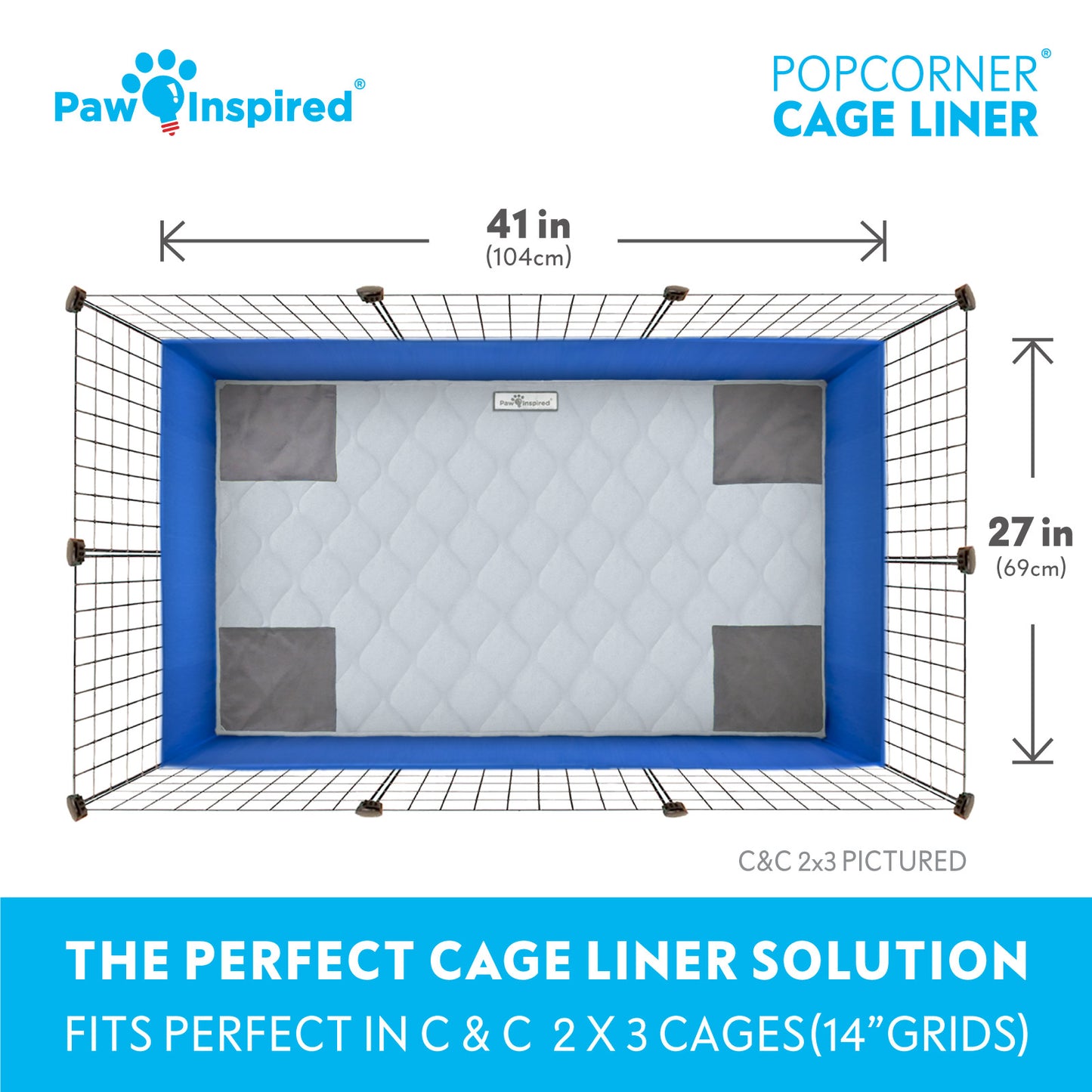 PopCorner® Washable Guinea Pig Cage Liners