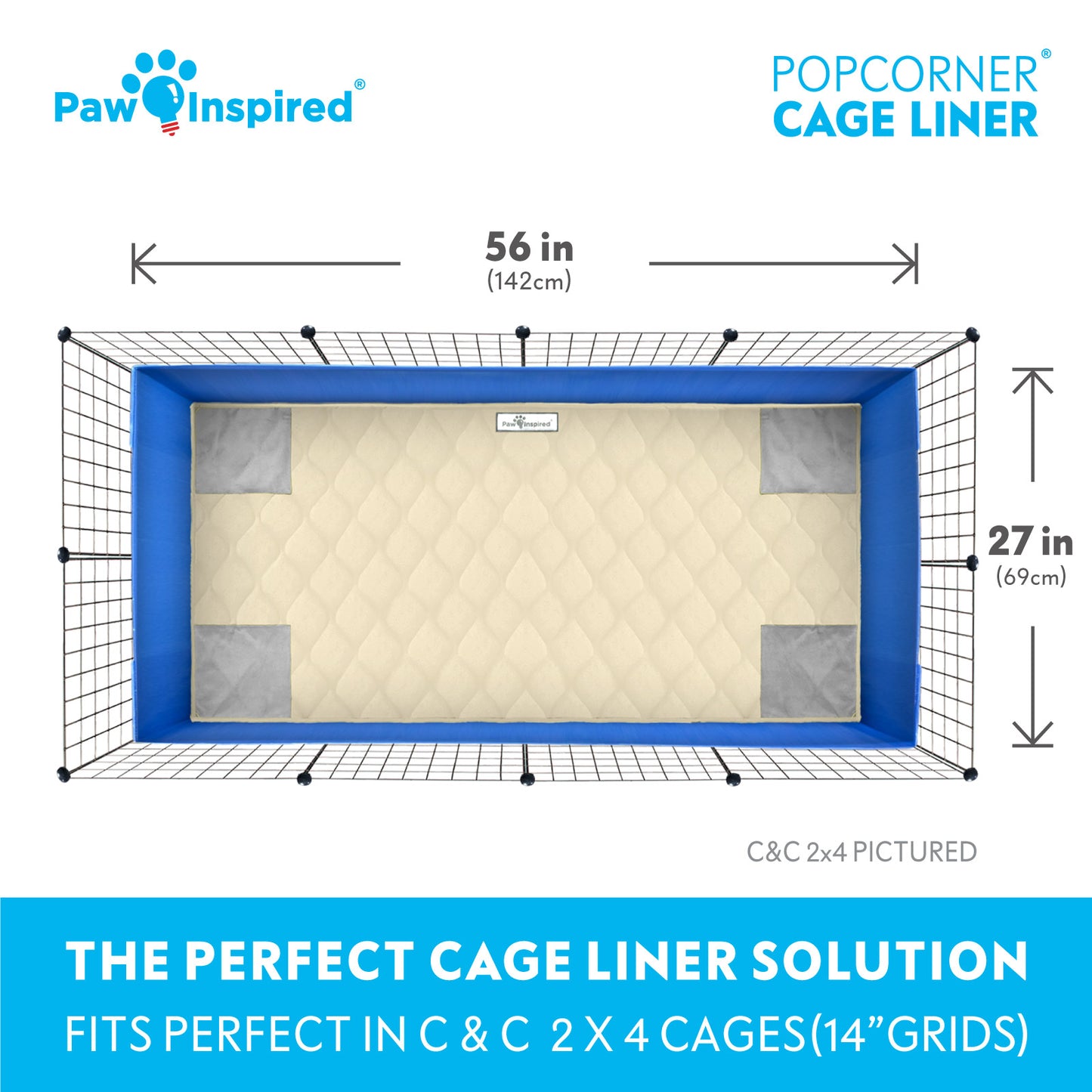 PopCorner® Washable Guinea Pig Cage Liners