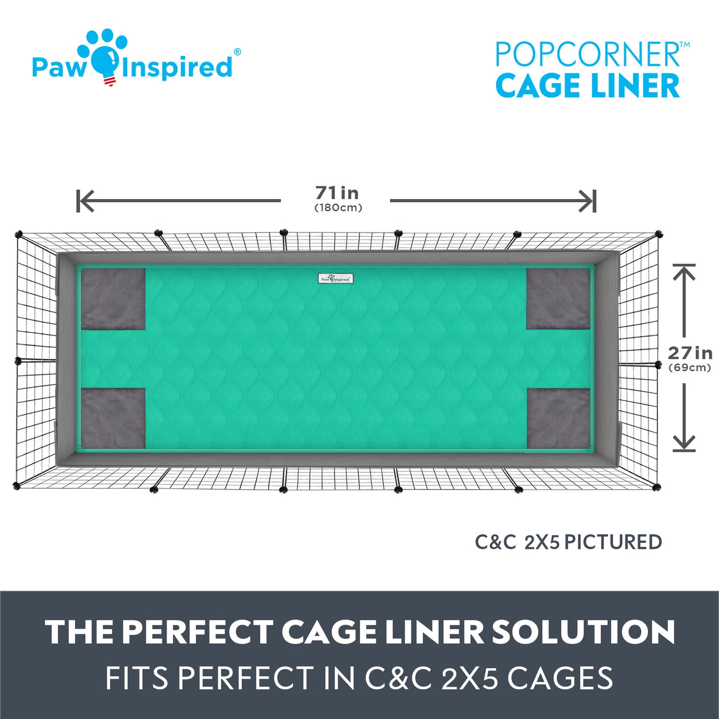 PopCorner® Washable Guinea Pig Cage Liners