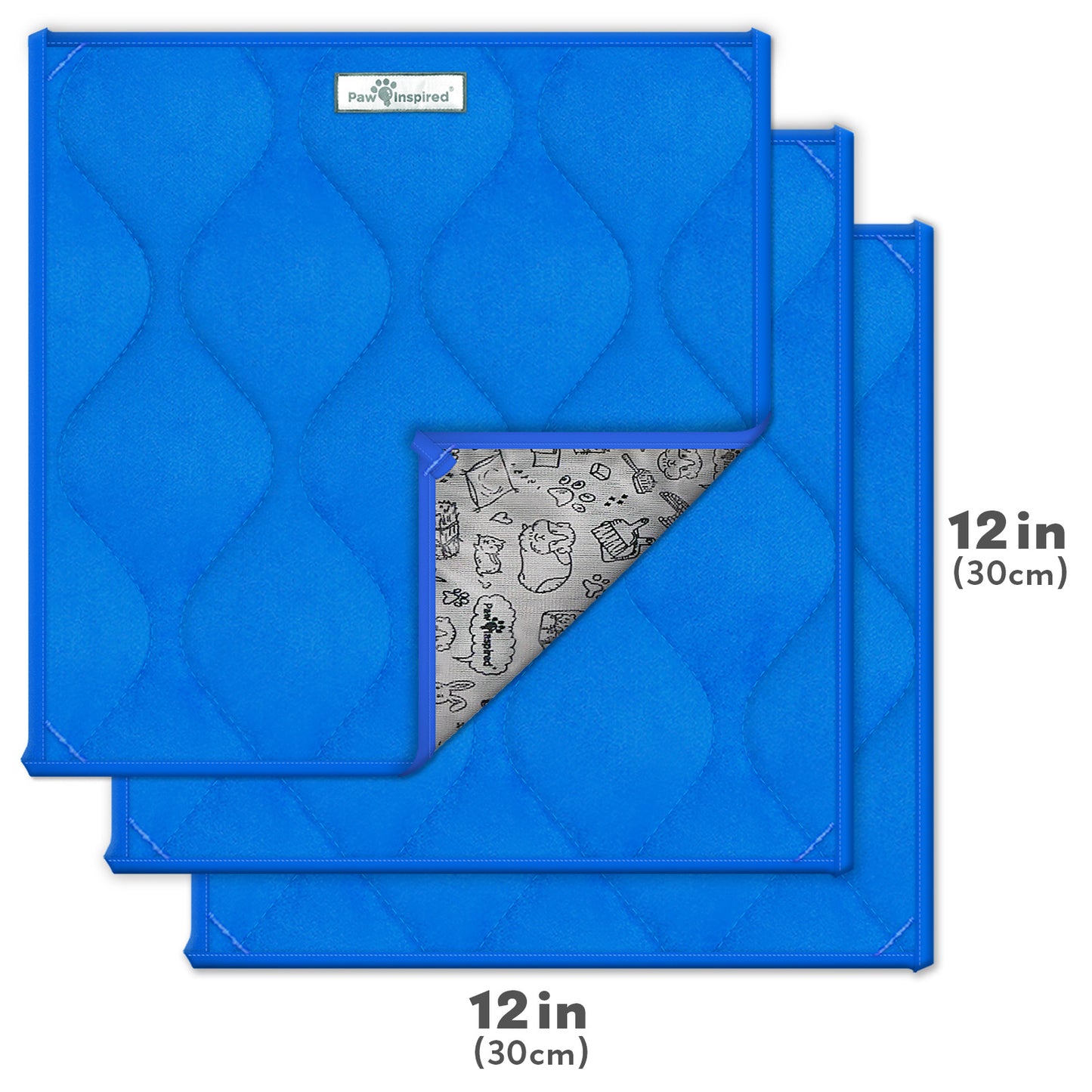 Washable 12”x12” Guinea Pig Cage Liner Pads (3 Count)