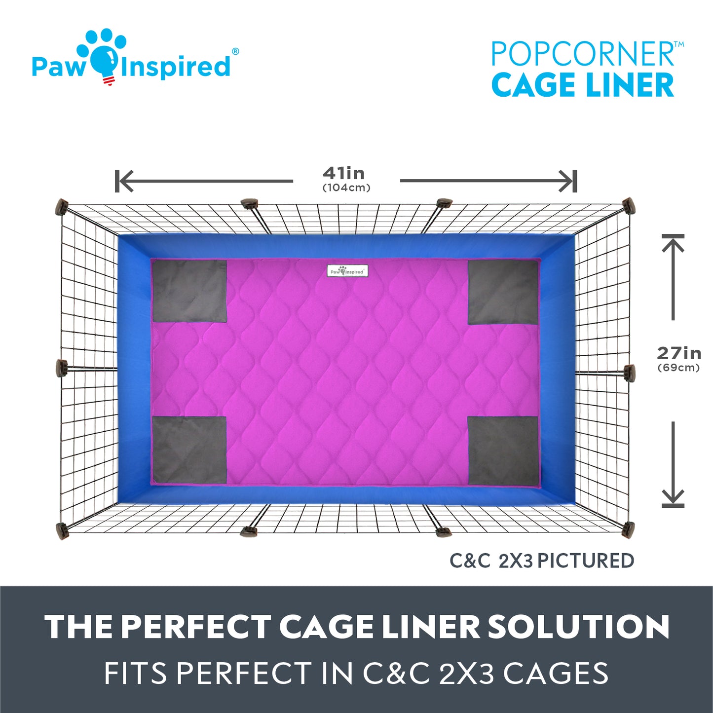 PopCorner® Washable Guinea Pig Cage Liners