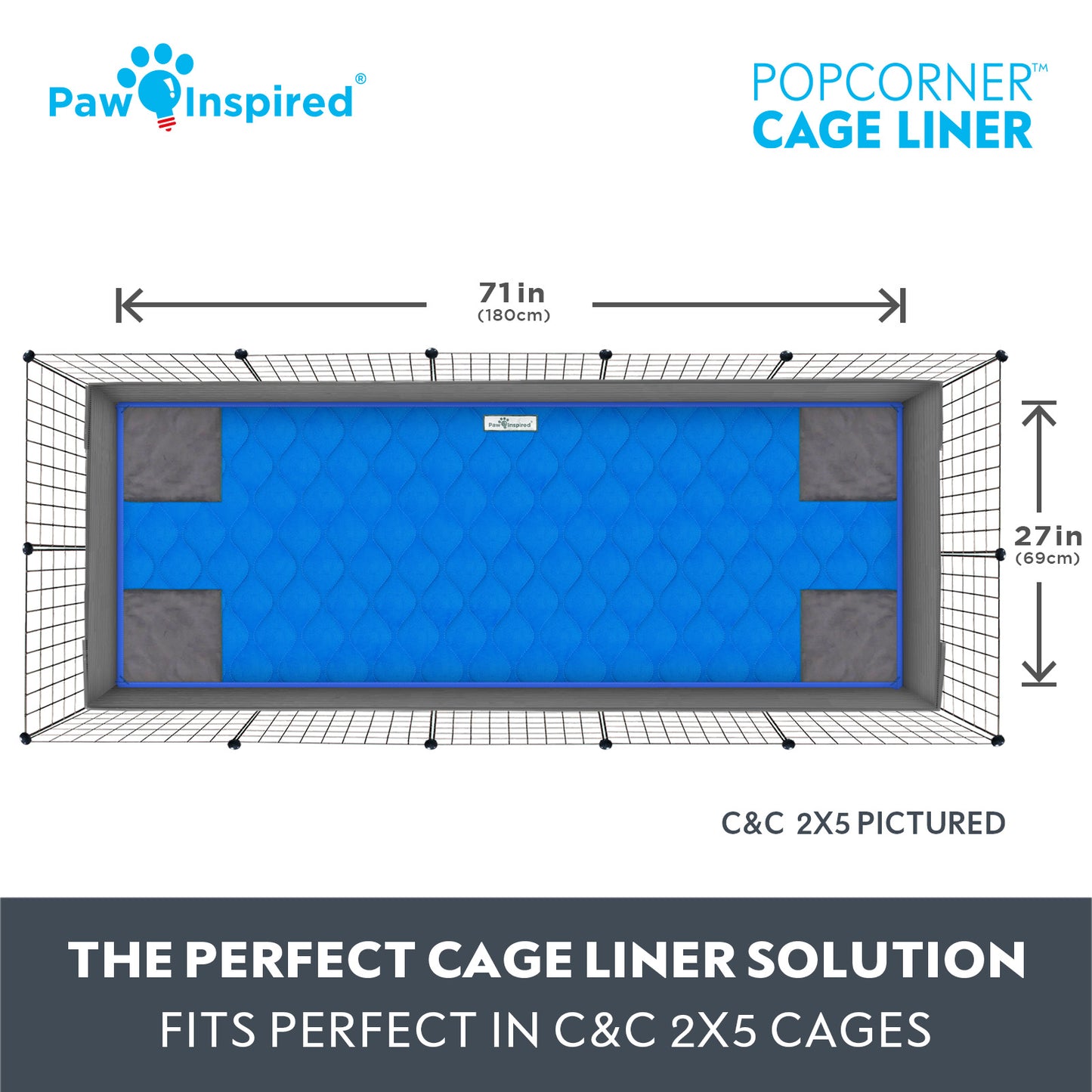 PopCorner® Washable Guinea Pig Cage Liners