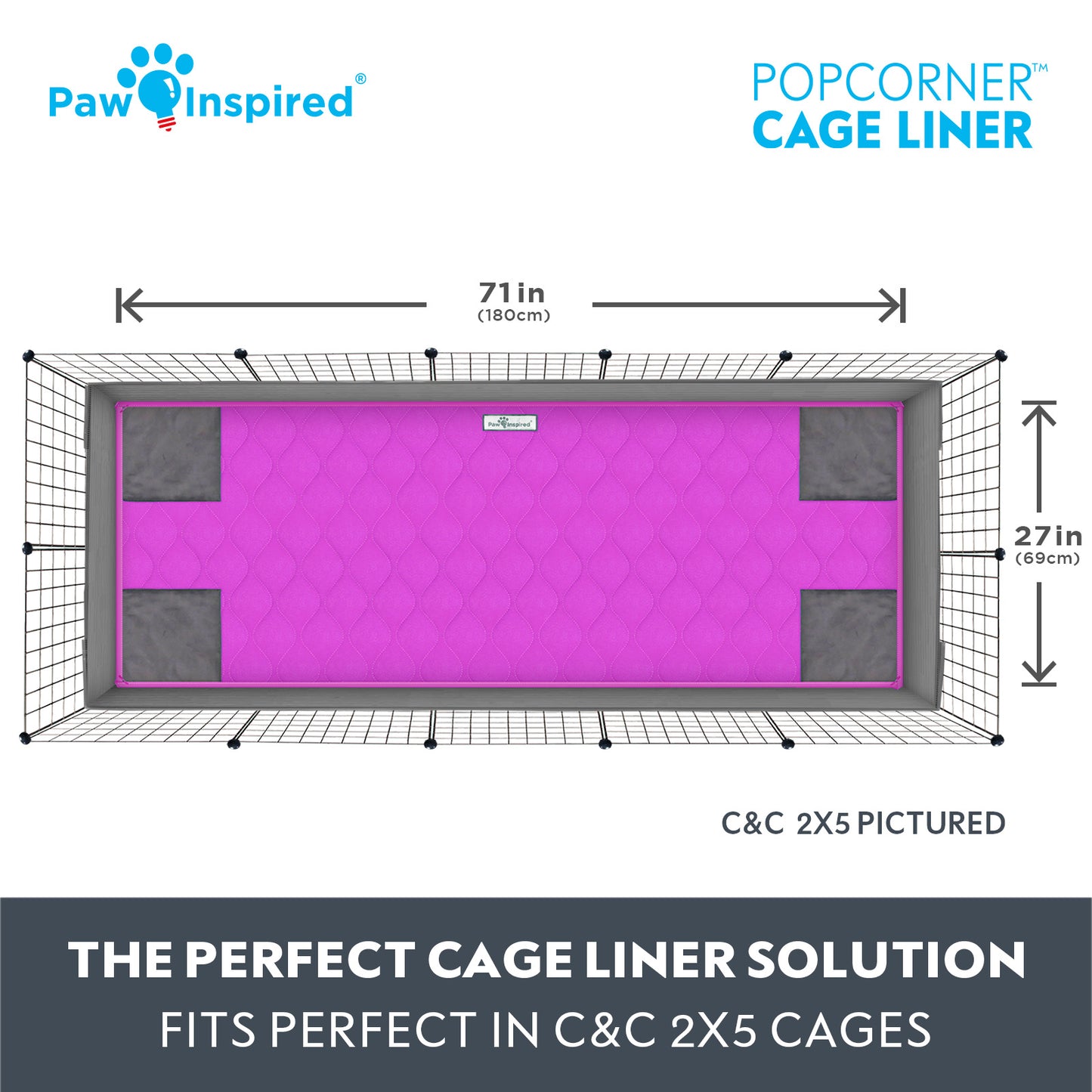 PopCorner® Washable Guinea Pig Cage Liners