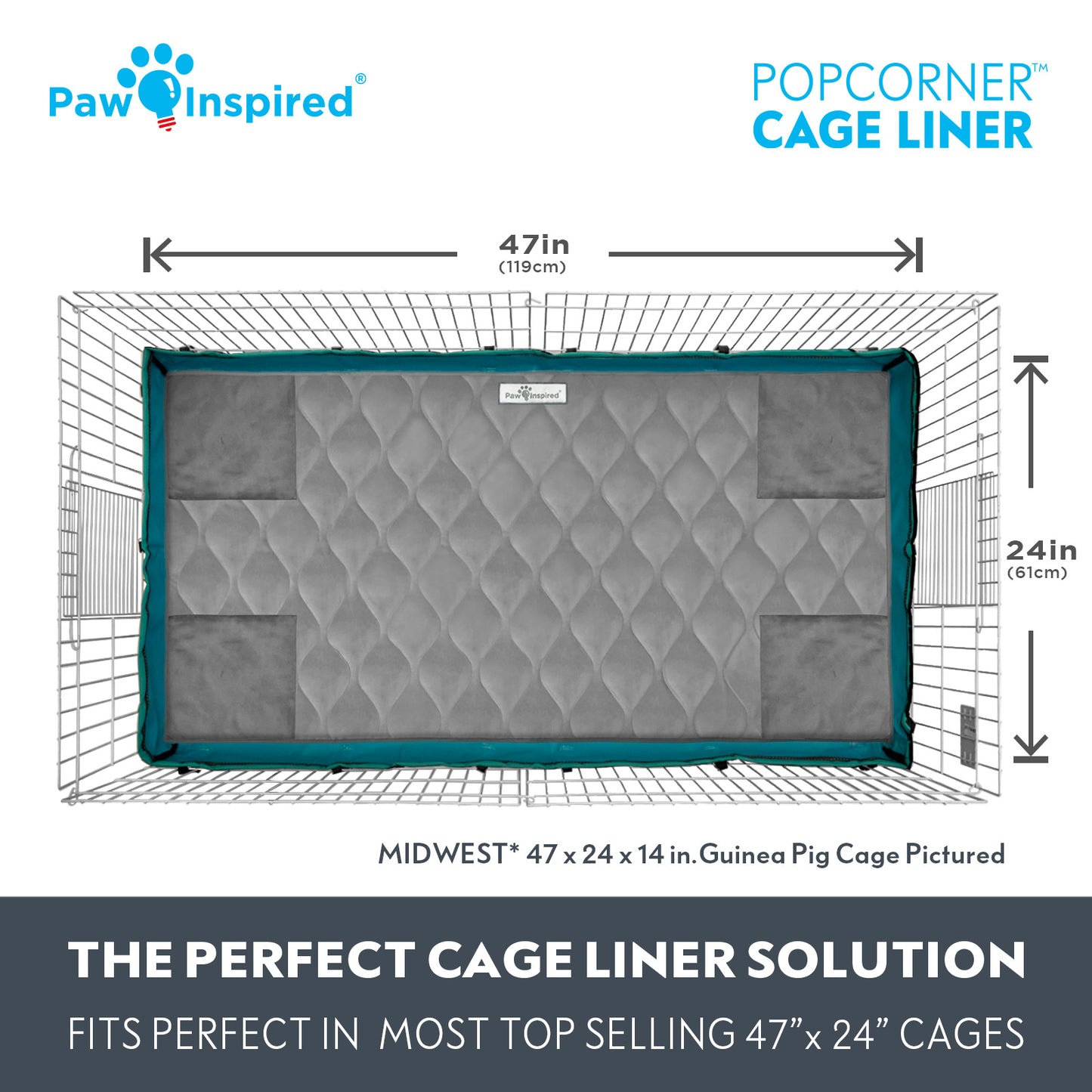 PopCorner® Washable Guinea Pig Cage Liners