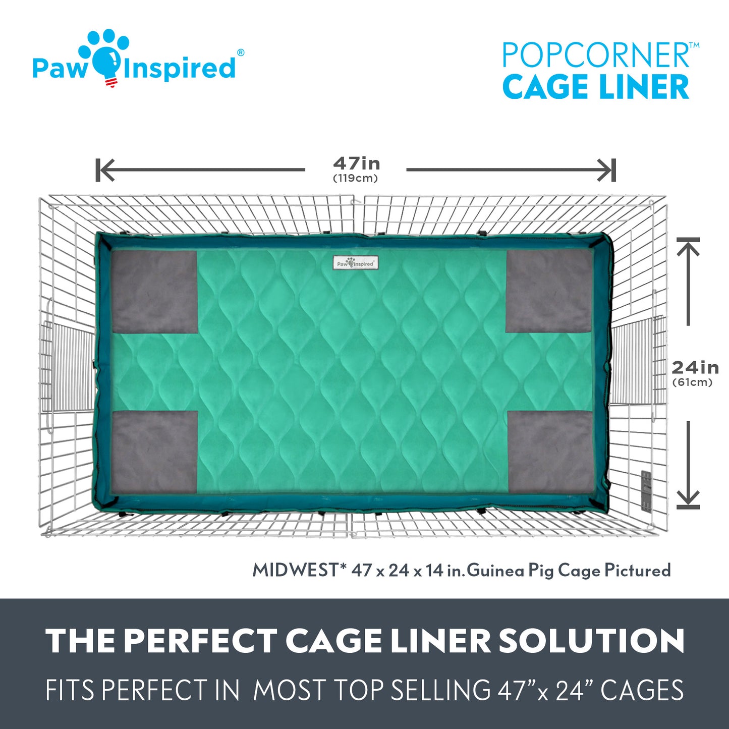 PopCorner® Washable Guinea Pig Cage Liners