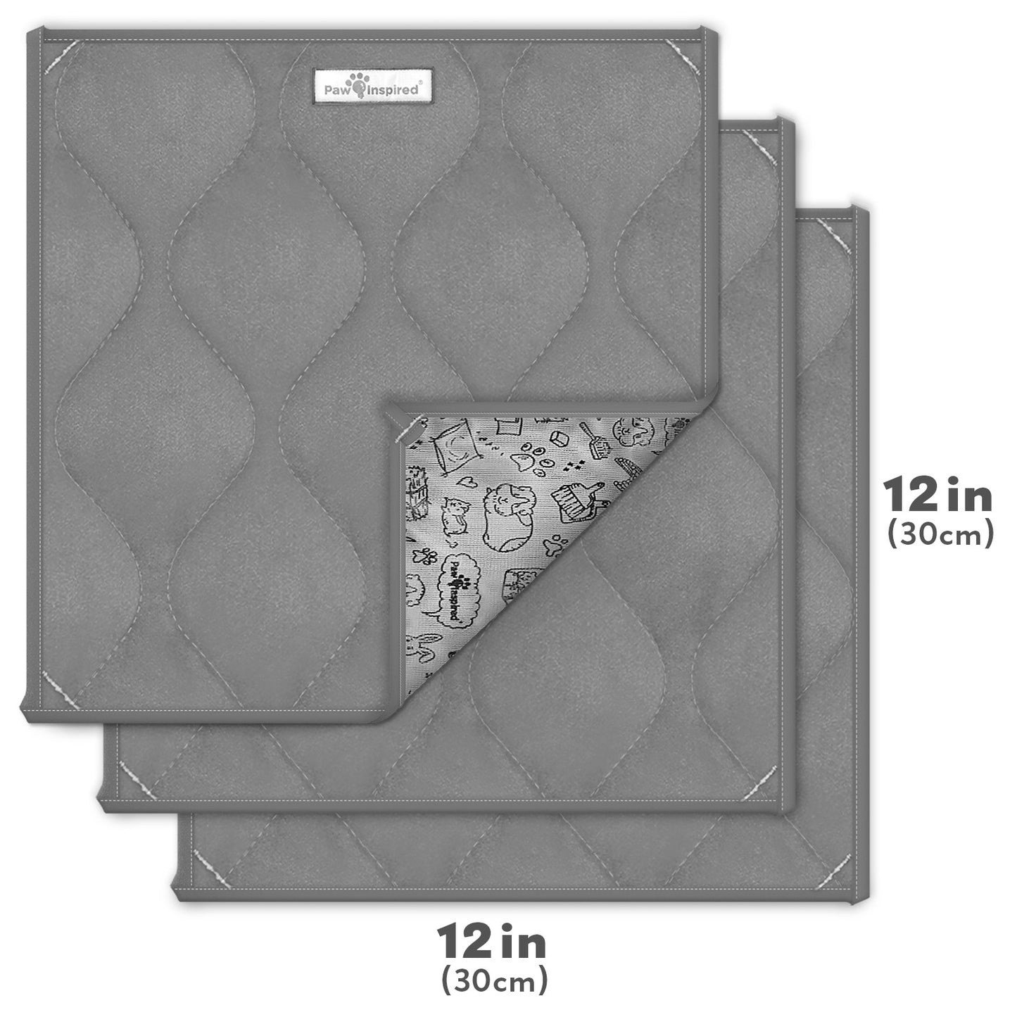 Washable 12”x12” Guinea Pig Cage Liner Pads (3 Count)