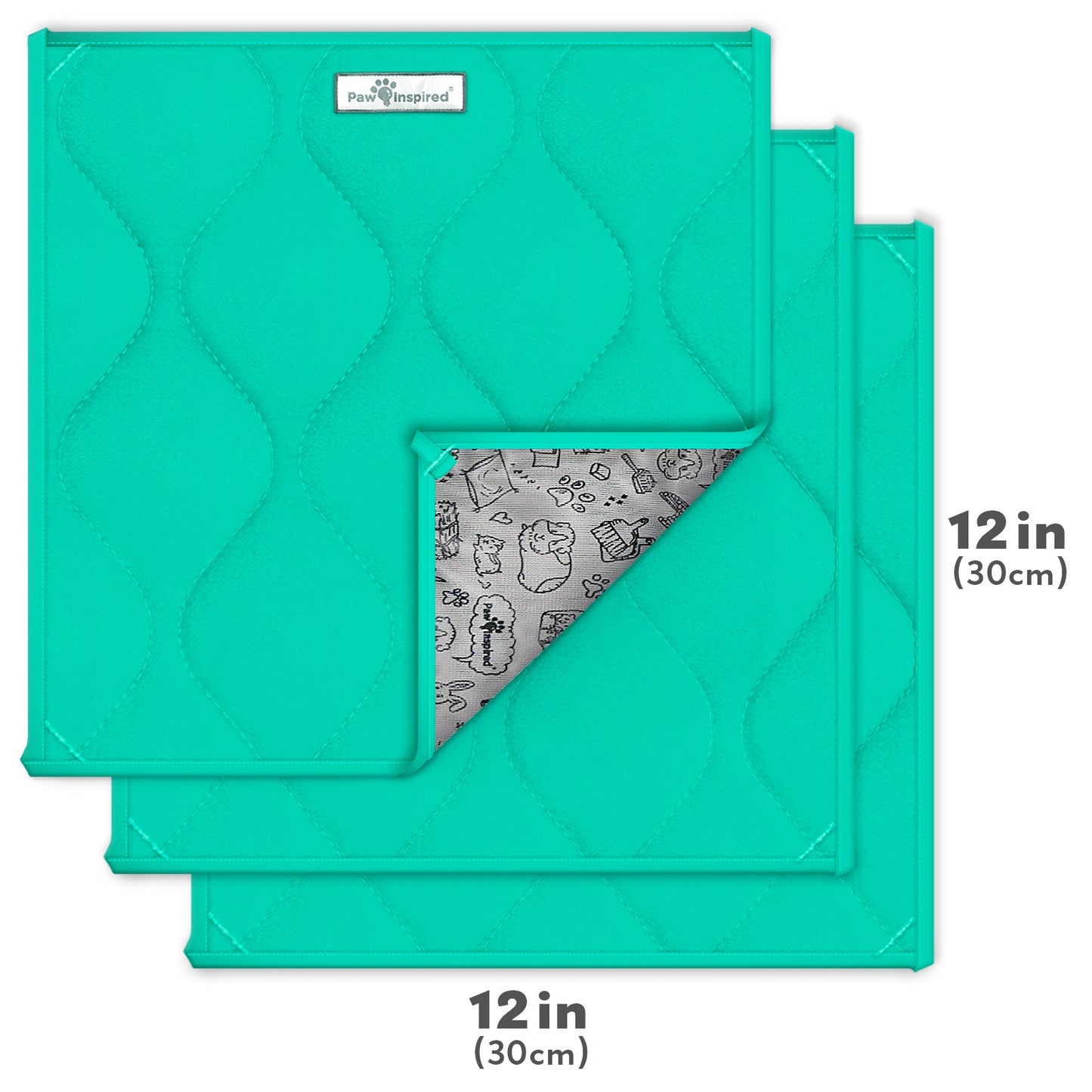 Washable 12”x12” Guinea Pig Cage Liner Pads (3 Count)