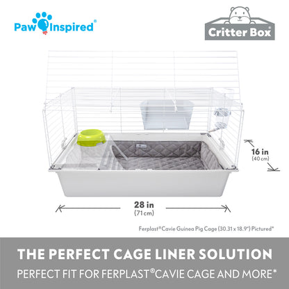 Critter Box® Washable Guinea Pig Cage Liner with Raised Sides