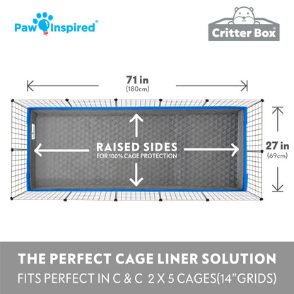 Critter Box® Washable Guinea Pig Cage Liner with Raised Sides