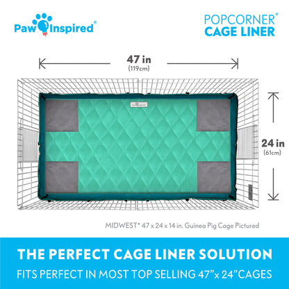 PopCorner® Washable Guinea Pig Cage Liners