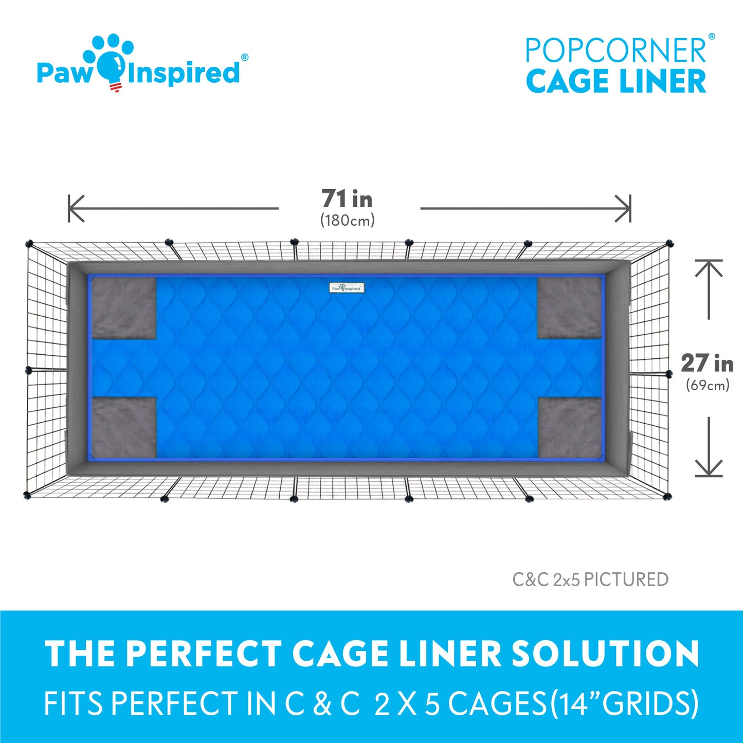 PopCorner® Washable Guinea Pig Cage Liners