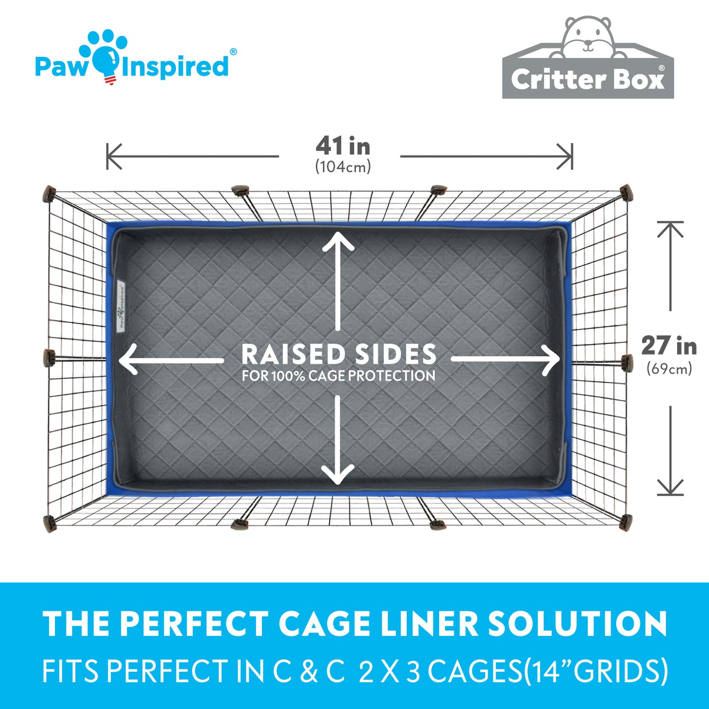 Critter Box® Reversible Cage Liner for Guinea Pigs and Other Small Animals