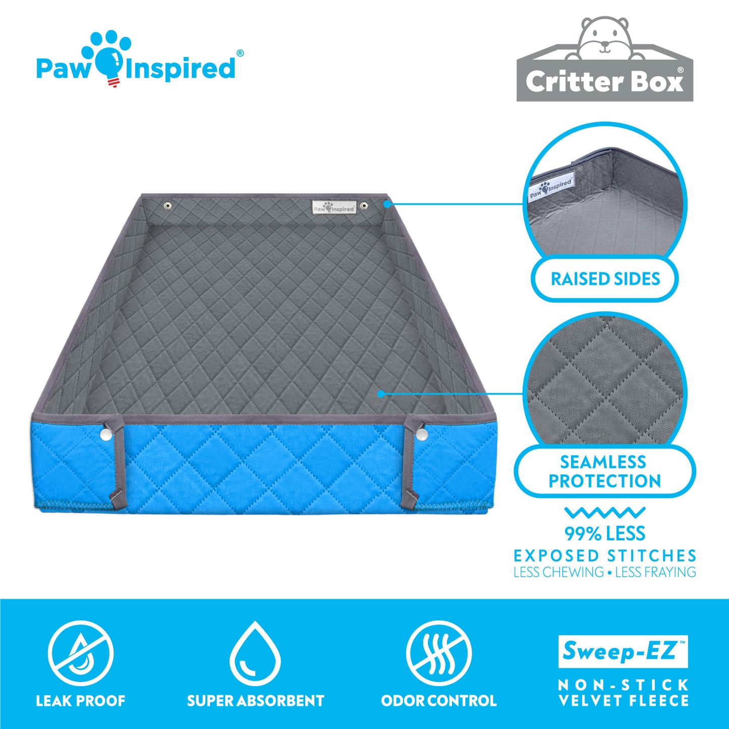 Critter Box® Reversible Cage Liner for Guinea Pigs and Other Small Animals