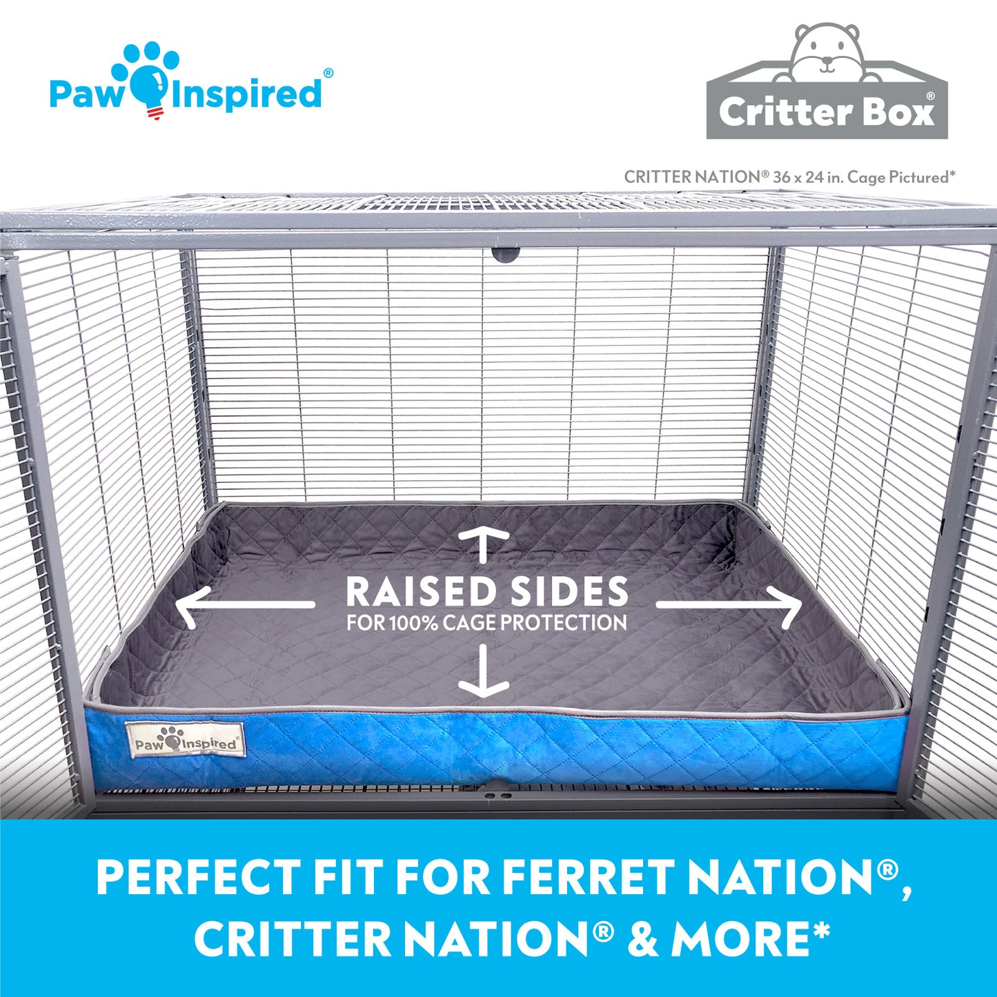 Critter Box® Reversible Cage Liner for Guinea Pigs and Other Small Animals
