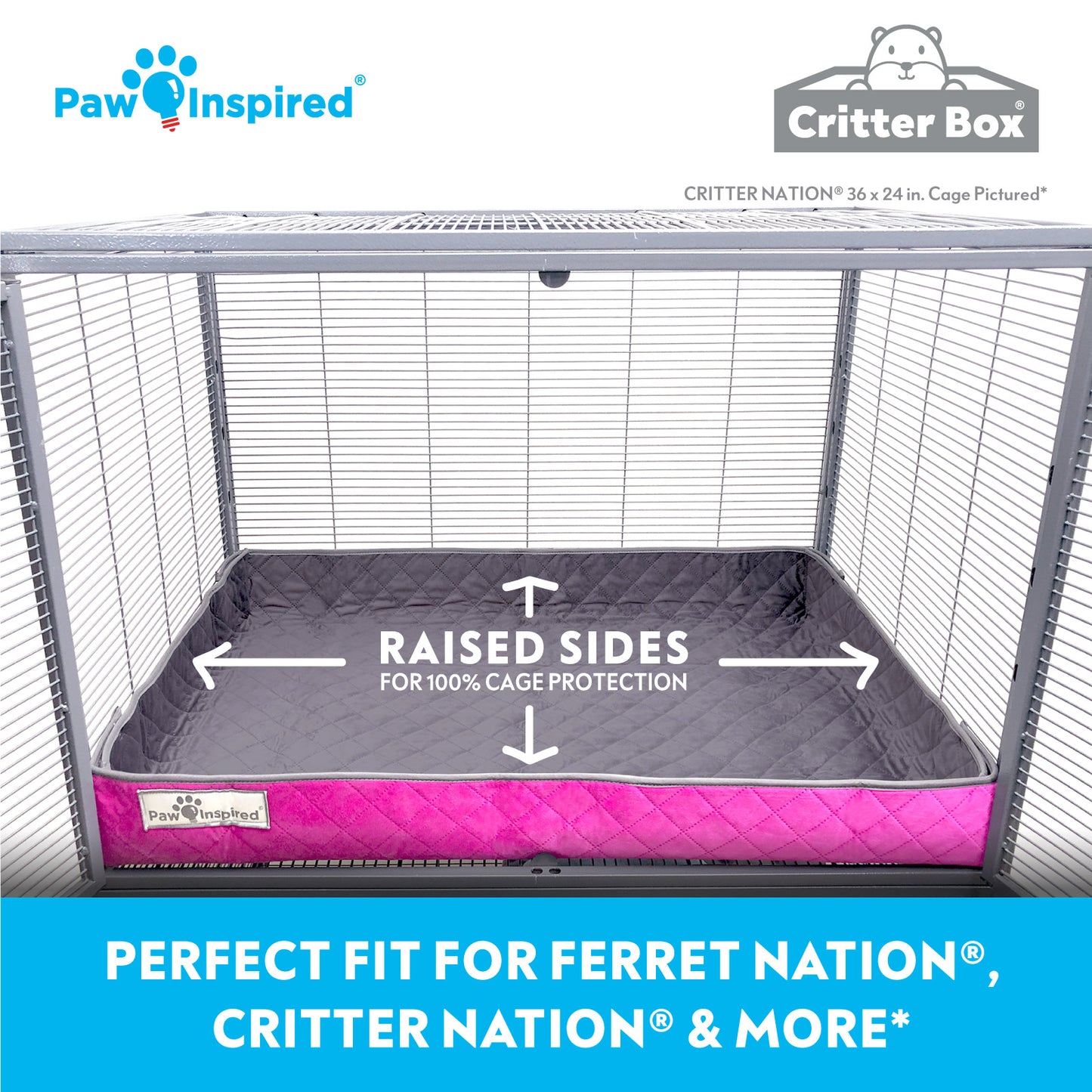 Critter Box® Reversible Cage Liner for Guinea Pigs and Other Small Animals