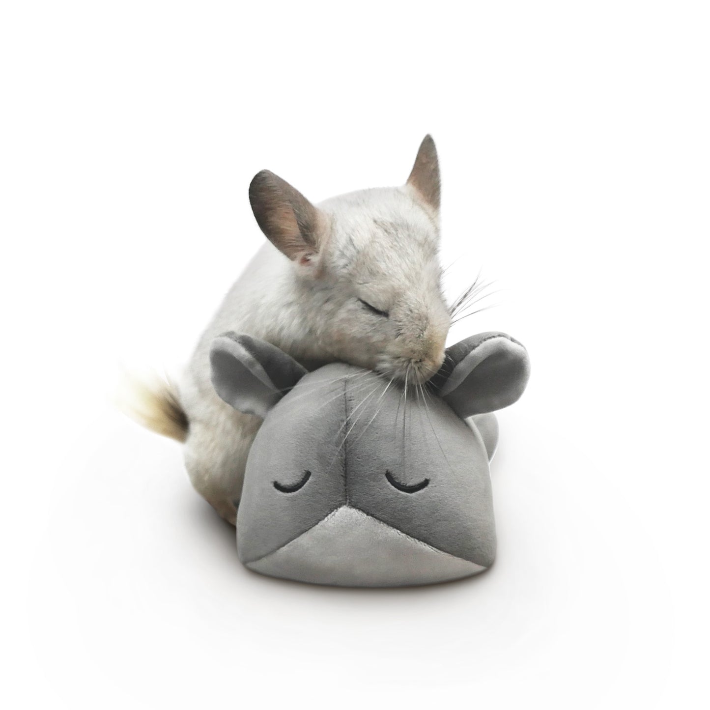 Chinchilla knuffel grijs / wit 30 cm - handgemaakt pluchen dier Chinchilla knuffel grijs / wit 30 cm - handgemaakt pluchen dier