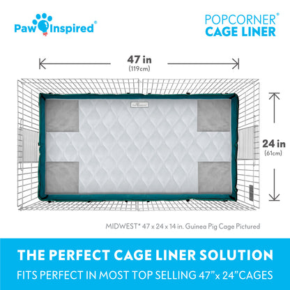PopCorner® Washable Guinea Pig Cage Liners