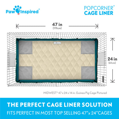 PopCorner® Washable Guinea Pig Cage Liners