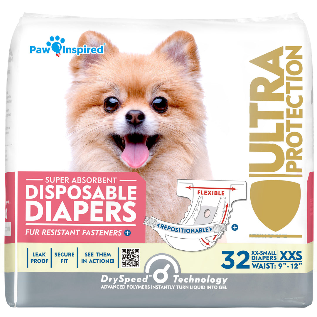 Disposable Dog Diapers – Leakproof, Ultra-Absorbent | Paw Inspired®