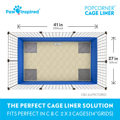 PopCorner® Washable Guinea Pig Cage Liners