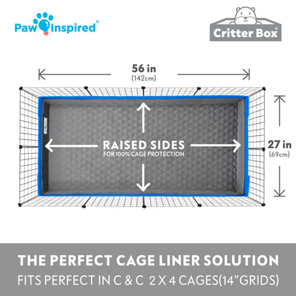 Critter Box® Washable Guinea Pig Cage Liner with Raised Sides