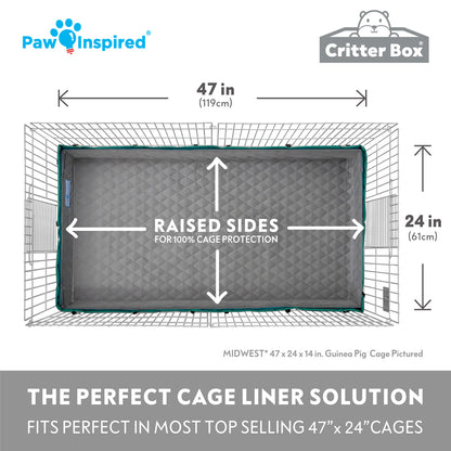 Critter Box® Washable Guinea Pig Cage Liner with Raised Sides