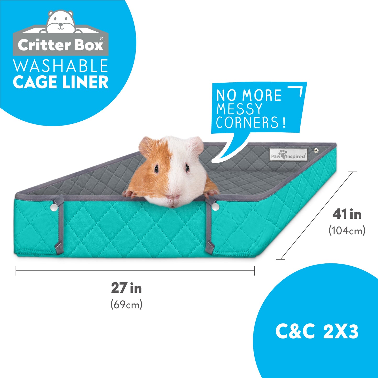Critter Box® Reversible Cage Liner for Guinea Pigs and Other Small Animals