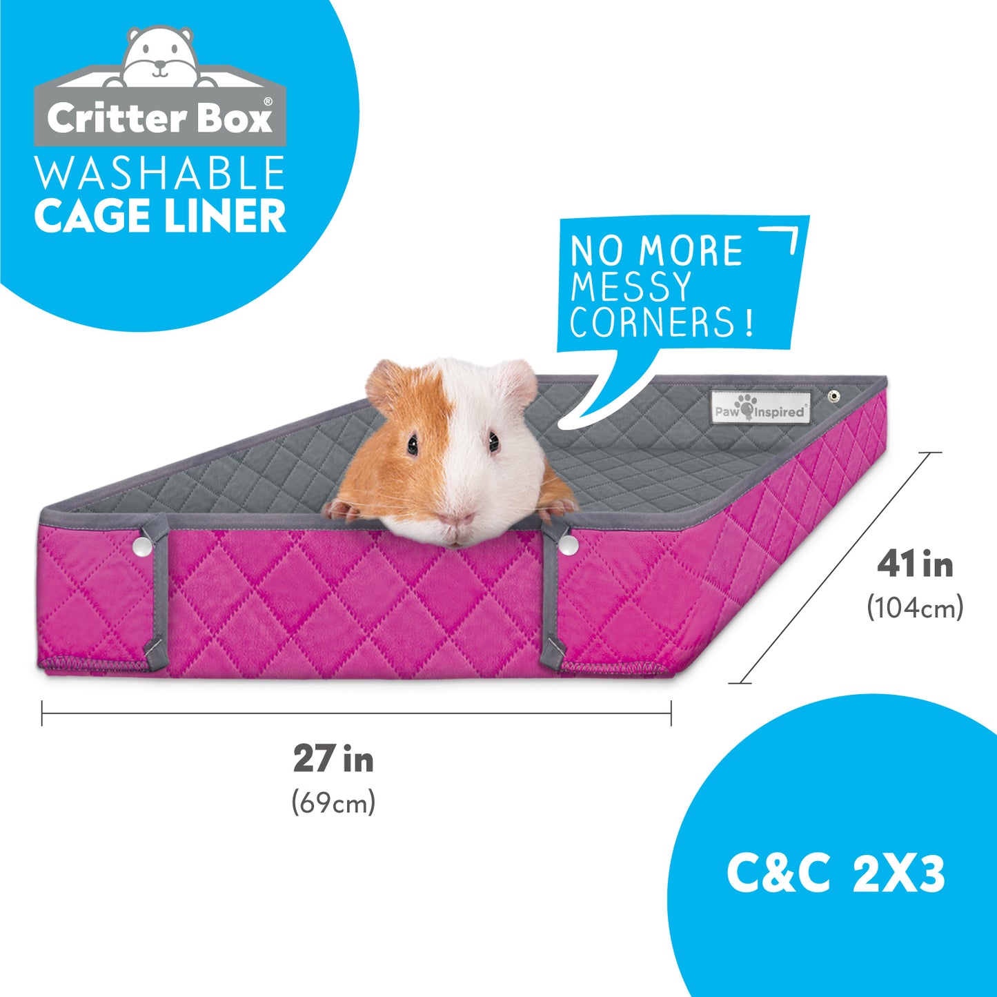Critter Box® Reversible Cage Liner for Guinea Pigs and Other Small Animals
