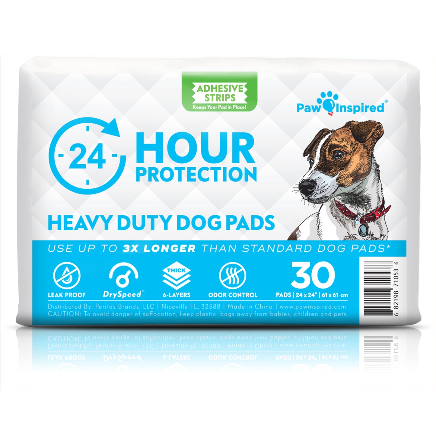 Heavy Duty 24 Hour Protection Dog Pads with Adhesive Strips