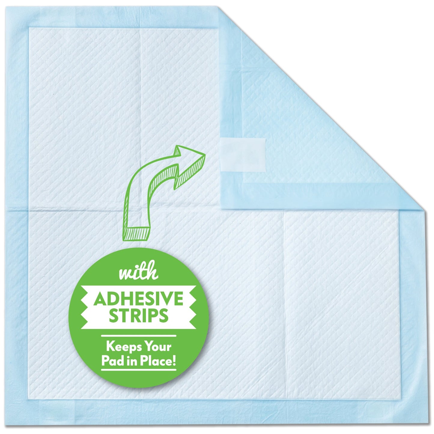 Heavy Duty 24 Hour Protection Dog Pads with Adhesive Strips