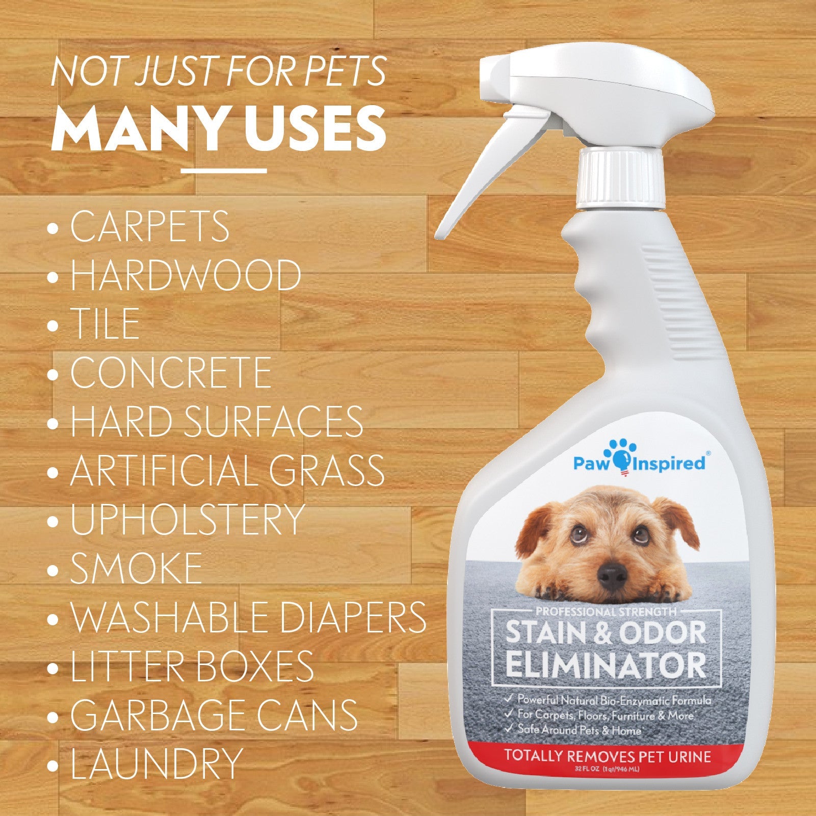 Paw Inspired Professional Strength Stain & Odor Eliminator Enzyme Cleaner