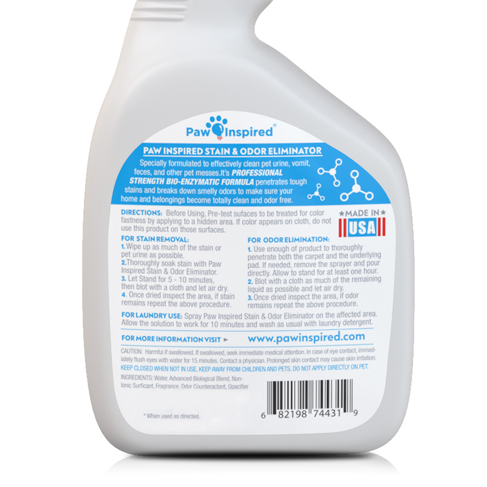 Paw Inspired Professional Strength Stain & Odor Eliminator Enzyme Cleaner